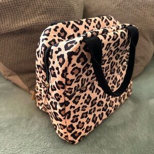 Leopard print lunch bag